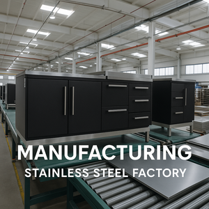 Gabinetes de Cocina para Exteriores, Gabinetes de Cocina de Acero Inoxidable 304, Gabinetes de Cocina Personalizados, Listos para Armar - Product Image 2