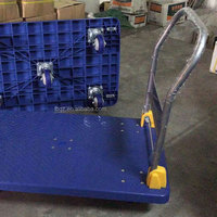 Chariot à plate-forme de chariot pliable lourd de haute qualité avec roue en plastique à quatre roues