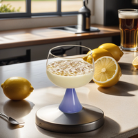 Gobelet en verre borosilicate coloré de 300 ml, nouveau style, haute qualité, pour crème glacée, dessert, cadeau, résistant à la chaleur
