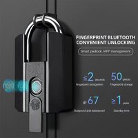 Cadenas intelligent biométrique étanche IP67 avec application TT Lock, Bluetooth et empreinte digitale, avec clé, pour salle de sport (vente en gros)