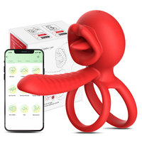 HULAMY Silikon-Verschluss-Spermienringe Prostata-Massagegerät Vibrator 10 Frequenzstufen Wasserdicht APP-Fernbedienung für Männer