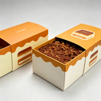 Boîte en carton de haute qualité pour gâteau Tiramisu, boîte à pâtisserie personnalisée, boîte à gâteau au fromage mousse, boîte longue à tiroir