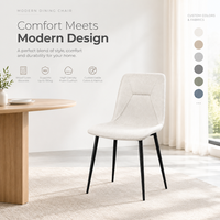 Chaise de salle à manger moderne haut de gamme B2B avec assise en tissu technique pour appartement, restaurant de luxe, salon – Commande en gros