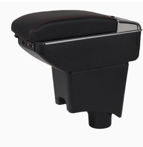 DAIAO 2026 Portavasos Giratorio de Cuero Negro de Lujo para la Parte Delantera Central con Cargador USB y Caja de Almacenamiento para Renault Logan/<span class=keywords><strong>Sandero</strong></span> 1 - Product Image 2