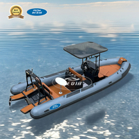 Bateau Semi-Rigide Hedia 7m 23ft à Coque Aluminium 700 Hypalon pour Divertissement et Dérive sur Eaux Océaniques Disponible à la Vente
