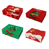 Boîte cadeau haut de gamme en stock, boîte en papier pliable créative, grande et vide, pour écharpe, tasse, emballage de vacances