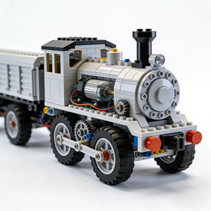 Yaratıcı MOC STEM Tren Motoru Plastik KİRMİZİ KİMYAİK KİRMİZİ Yapı Taşları Seti, Kodlama Eğitimi ve Çocuk Hediyeleri için Özelleştirilmiş - Product Image 1