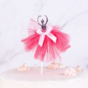 Neu gestaltete <span class=keywords><strong>Ballerina</strong></span> Mädchen Hochzeit Geburtstag Jubiläum Cake Topper für Party dekorationen Mädchen zubehör in Tasche Verpackung - Product Image 5