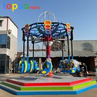 Manège de chaises volantes pour parc d'attractions extérieur, 16 places, avec rotation en spirale et jets d'air