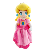 Jouets en peluche Anime Princesse Royale, Poupées en peluche douces, Mignonne Princesse en robe rose, Fleur jaune, Étoile bleue, Fille champignon rose, En gros