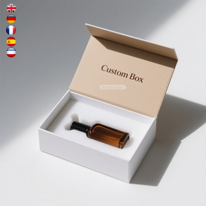 Caja de Embalaje Rígida Magnética Reciclable de Moda, Diseño Personalizado para Cajas de Suero para el Cuidado de la Piel con Tapa - Product Image 2