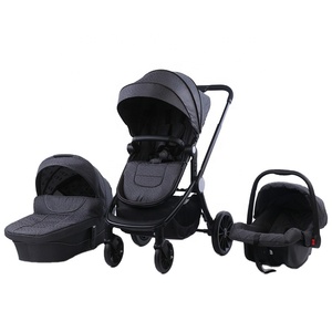 Poussette bébé 3 en 1 à vue dégagée, poussettes bébé de bonne qualité / Nouveau design chinois, système de voyage, porte-bébé - Product Image 1
