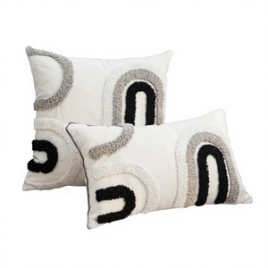 Colorful Tufted Boho Cushion Cover By <b>Indian</b> Textiles H/L Handwoven Decorative <b>Throw</b> Pillow Luxury Boho Pillow Hot Selling - Product Image 1