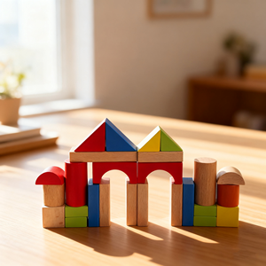 DIY Wooden Building <strong>Blocks</strong> Popular <strong>Stacking</strong> Toy Brick for Kids Educational Building <strong>Block</strong> Sets in Box Packaging - Product Image 3