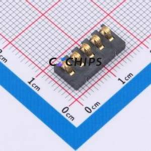 GT-BTP30005-0240B-019B Blade/Spring Contact Battery Connector SMD,P=3mm Connector Spring Contact Type 3mm 5P Vertical Mount - Product Image 1