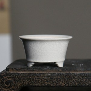 Фиолетовый глазурованный песочный цветочный горшок, Классический миниатюрный бассейн для бонсай, ручная роспись, миниатюрный таз для большого пальца <span class=keywords><strong>Java</strong></span> для ландшафтного бутика - Product Image 1