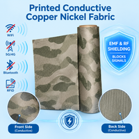 Tissu conducteur de camouflage en cuivre et nickel pour blindage EMI/EMF, protection RFID, tissu Faraday pour la sécurité et l'utilisation en extérieur
