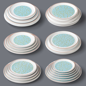 Xiangyuan Meipanzi Round Commercial Restaurant <b>Plates</b>, Hot Pot <b>Plates</b>, Imitation Porcelain Cold Dish <b>Plates</b>, <b>Melamine</b> Tableware - Product Image 1