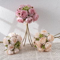 Bouquet de roses artificielles réalistes et douces - Style INS - Fleurs pour décoration de mariage, extérieur et intérieur - Vente en gros disponible