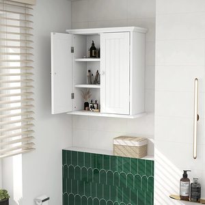 <span class=keywords><strong>Armoire</strong></span> de salle de bain <span class=keywords><strong>murale</strong></span> <span class=keywords><strong>à</strong></span> deux portes, <span class=keywords><strong>armoire</strong></span> <span class=keywords><strong>murale</strong></span> blanche, <span class=keywords><strong>armoire</strong></span> <span class=keywords><strong>à</strong></span> médicaments en <span class=keywords><strong>bois</strong></span>, rangement - Product Image 4