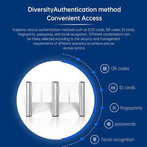 Tourniquet à colonne en alliage d'aluminium de qualité aérospatiale, personnalisable, avec intégration de contrôle d'accès, anti-collision et fonctionnement rapide - Product Image 1