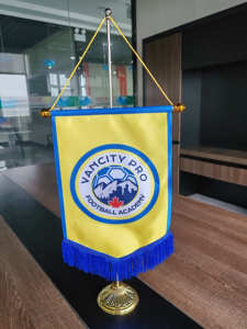 Bandierina Personalizzata Mini Bifacciale per Squadra di Calcio con Nappa per Tifosi e Scambi - Product Image 2