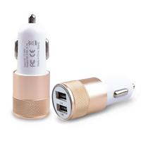 Adaptateur de chargeur de voiture 5V/2A, en alliage d'aluminium, Portable, double USB, pour téléphone Portable, nouveau, meilleure vente
