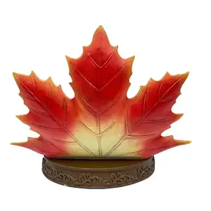 Customizable Resin Maple Leaf Farm Desktop Decoration With LED Lights