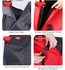 รถเข็นปีนบันไดแบบพับได้ 3 ล้อ 40 นิ้วกระเป๋ายูทิลิตี้ความสูง Oxford รถเข็นกระเป๋าสําหรับคลังสินค้าซูเปอร์มาร์เก็ต - Product Image 6