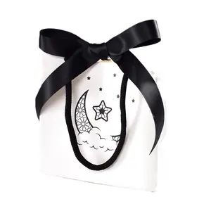 파티 용품 식품 사탕 케이크 절묘한 등불 초승달 패턴 Goodie 이슬람 라마단 대용량 Eid 선물 가방