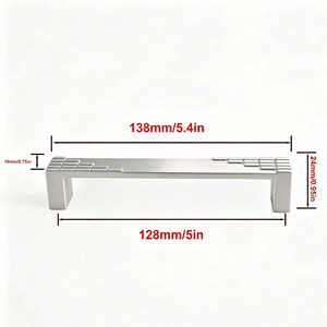 Modern Grid Textured Zinc Alloy Cabinet Pulls &amp; <strong>Knobs</strong> Furniture Hardware for Kitchen Cabinets Dresser Wardrobe Cupboard Handles - Product Image 2