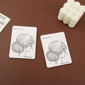 Emballage <span class=keywords><strong>en</strong></span> carton imprimé DIY pour accessoires de cheveux et pinces à cheveux motif 'Simple Sketch Girl' - Product Image 4