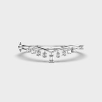Bracelet à breloques en forme de V avec émeraude cultivée en laboratoire certifiée IGI et diamant ovale en or jaune/blanc/rose 14 carats