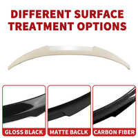 Spoilers de coffre en plastique ABS fibre de carbone pour BMW Série 3 E46 M3 1998-2006