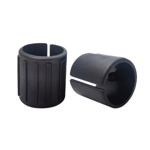 Manchon de protection en plastique noir de type C pour pieds de meubles, antidérapant, pour chaises, conception ouverte ronde - Product Image 2