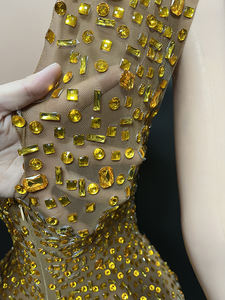 Novance Dropshipping Alibaba Set Due Pezzi con Diamanti Abito da Sera di Lusso in Rete Abito da Sposa Giovanile Ropa Formal Para Mujer - Product Image 6