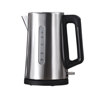 Bouilloires électriques 1,7 L noires, bouilloire à eau moderne en métal sans fil pour hôtels - Product Image 3