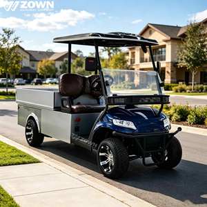 Voiturette de golf électrique multifonctionnelle 2 places avec benne arrière pour livraison sur campus et en zones touristiques - Product Image 1