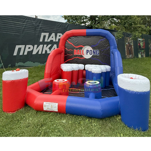 Outdoor giant carnival party interactive IPS sports <b>inflatable</b> beer pong games with spotlights - Product Image 3