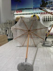 <span class=keywords><strong>Parasol</strong></span> <span class=keywords><strong>de</strong></span> plage et <span class=keywords><strong>de</strong></span> <span class=keywords><strong>jardin</strong></span> tressé à la main avec pampilles en bois, style tendance - Product Image 5