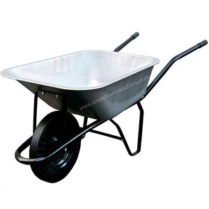 Carretilla de construcción eslovaca Bandeja de acero galvanizado de zinc Carretilla de rueda checa WB6414T W rueda sólida completa Europa Eslovaquia Hungría - Product Image 3