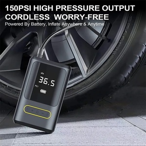 Gonfleurs de pneus de vélo rechargeables portables Mini compresseur d'<span class=keywords><strong>air</strong></span> sans fil avec écran d'affichage numérique LCD - Product Image 2