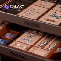 Accessoires de garde-robe Galaxy : Plateau de présentation de bijoux, support décoratif, tiroir de rangement coulissant avec fermeture amortie