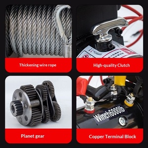 Offroad SUV <strong>Winch</strong> 12V/24V/48V 2000-20000LBS Auto Electric <strong>Winch</strong> with Remote Control and Steel Wire Rope - Product Image 2
