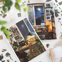 Autocollants décoratifs de la série « Scenery By The Window », 3 pièces par paquet, pour Bullet Journals