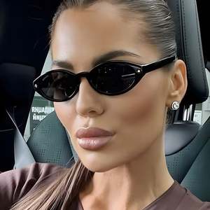 Lunettes de soleil œil de chat pour femme, logo personnalisé, mode 2025, rétro, colorées, étoiles, rivets, UV400 - Product Image 1