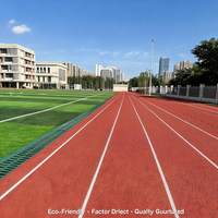 Revêtement de sol sportif synthétique EPDM antidérapant, résistant aux UV, de qualité supérieure, écologique et perméable pour les stades scolaires, provenant de Chine.