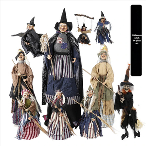 Decorazione di Halloween: Fantasma Luminoso Sospeso, <span class=keywords><strong>Scopa</strong></span> Volante della <span class=keywords><strong>Strega</strong></span>, <span class=keywords><strong>Strega</strong></span> in Piedi con <span class=keywords><strong>Scopa</strong></span> Oscillante, Oggetto Decorativo Elettrico Attivato <span class=keywords><strong>da</strong></span> Voce - Product Image 1