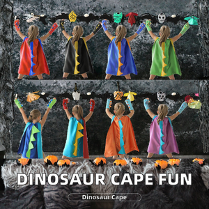 Disfraces Divertidos de Halloween XJ, Disfraz de <span class=keywords><strong>Dinosaurio</strong></span>, Capa, Guantes, Superhéroe, Niños, Unisex, Poliéster, Disfraz de Película/TV, Fiestas de Cumpleaños - Product Image 2