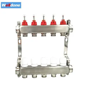 central underfloor heating flow rate water heated floors manifold